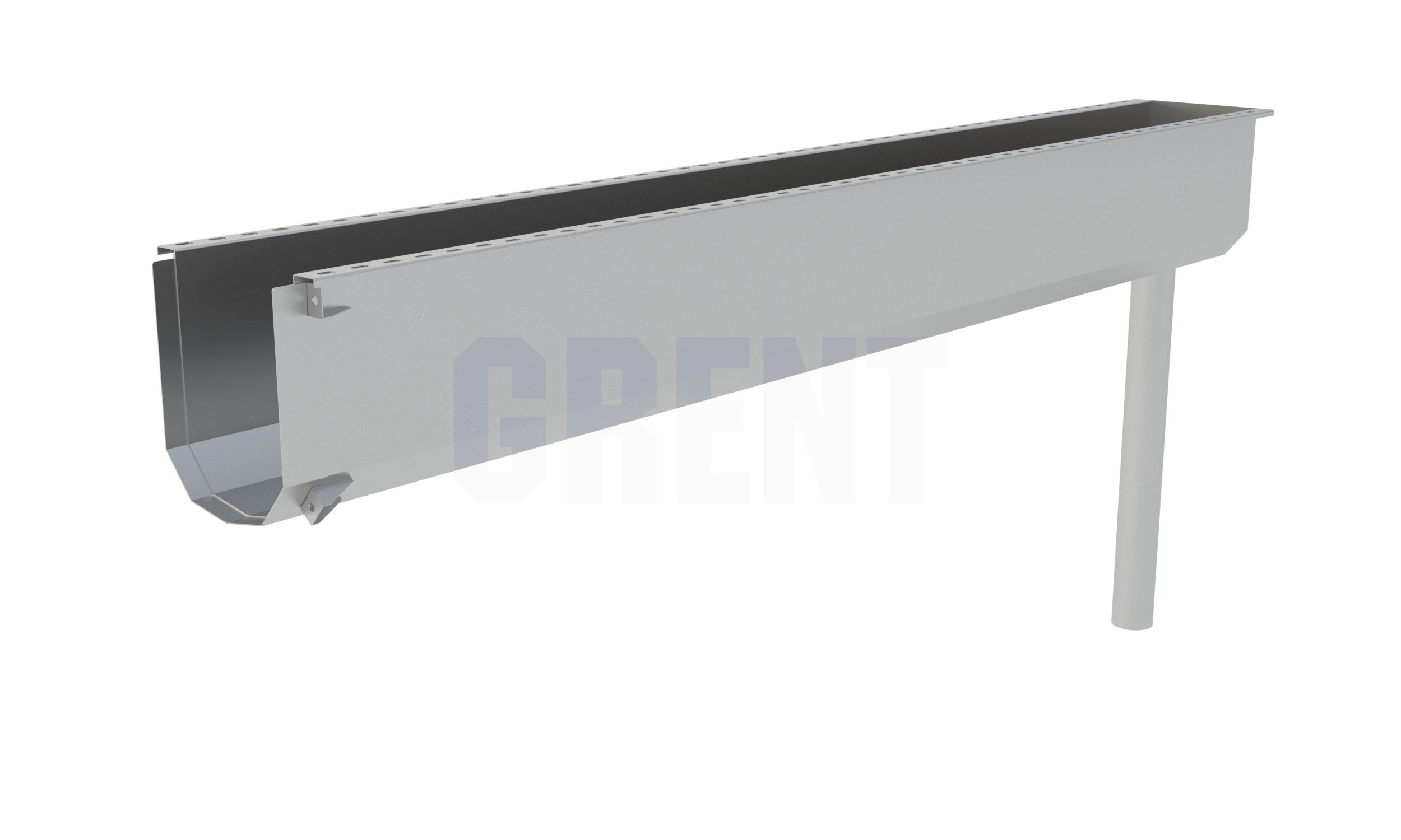 Лоток водоотводный мостовой GRENT MosT подвесной 250 выпускной торцевой