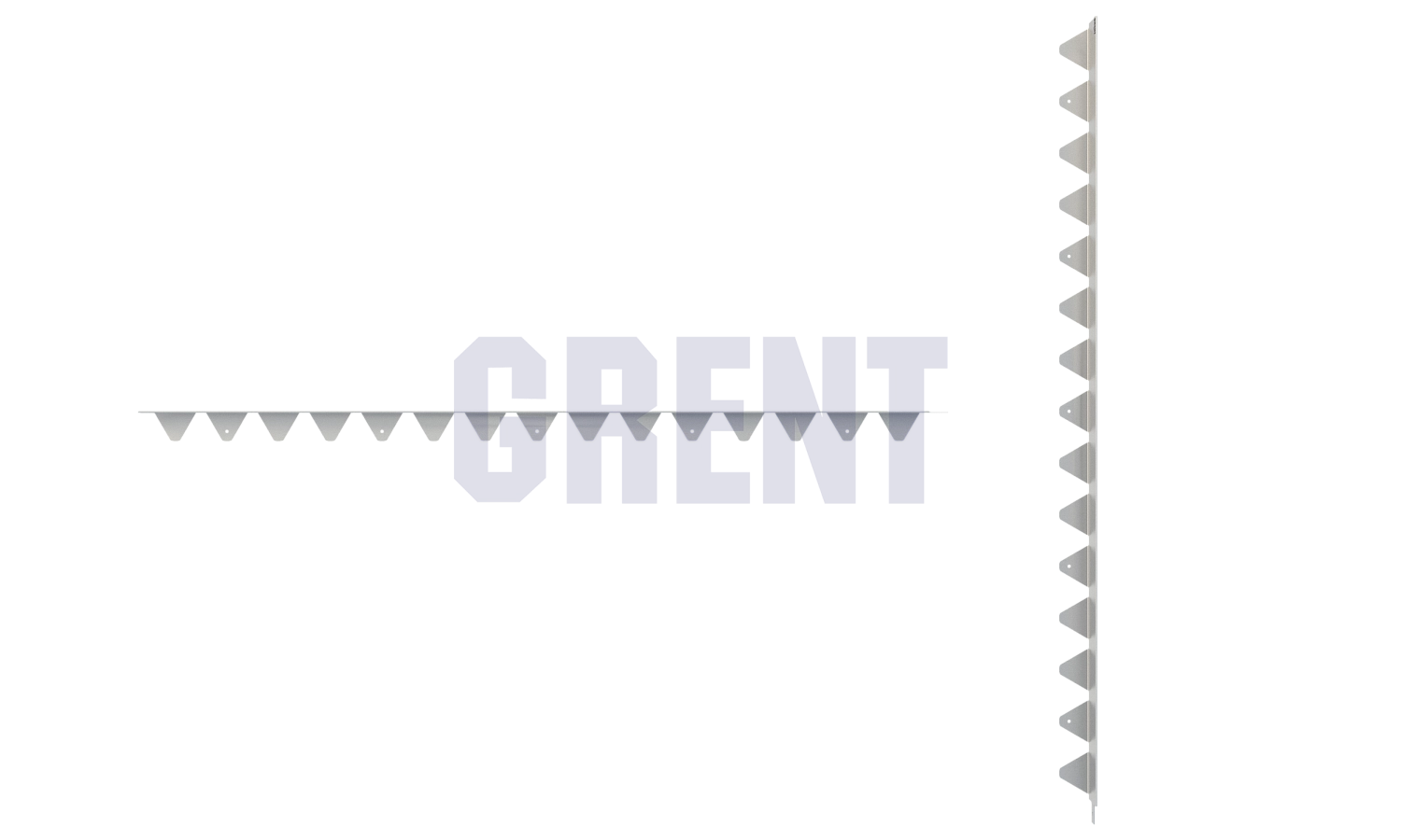 Бордюр стальной GRENT BR L-образный 1200*60, 1,5, оцинкованный