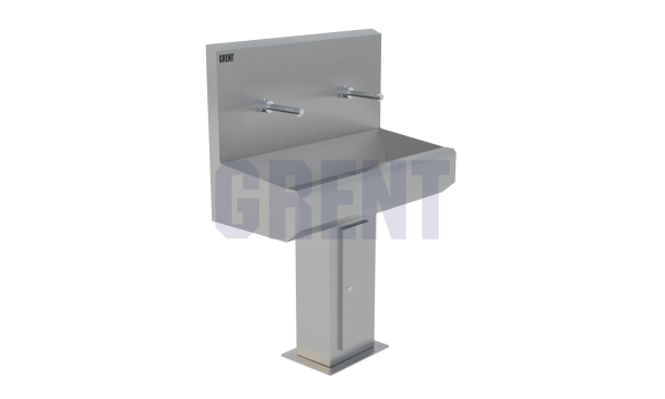 Умывальник 2-секционный на стойке GRENT-S-02