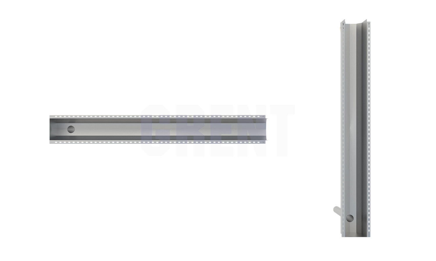 Лоток водоотводный мостовой GRENT MosT подвесной 250 выпускной торцевой