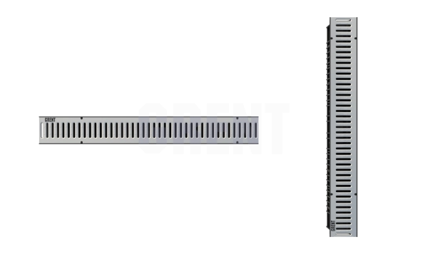 Лоток пластиковый GRENT PlasT EcoZ DN100 H100 с решеткой стальной оцинкованной