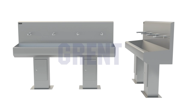 Умывальник 4-секционный на стойке GRENT-S-04