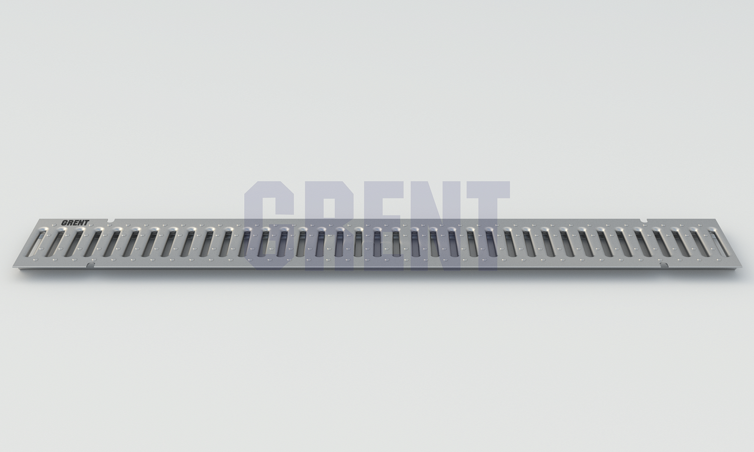 Штампованная решетка водоотводная из оцинкованной стали GRENT PlasT 100