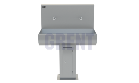 Умывальник 2-секционный на стойке GRENT-S-02